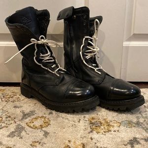 Men's Rocky 10" Jump Boot Side-Zip black boot sz US7.5 wide / Women’s US9 wide